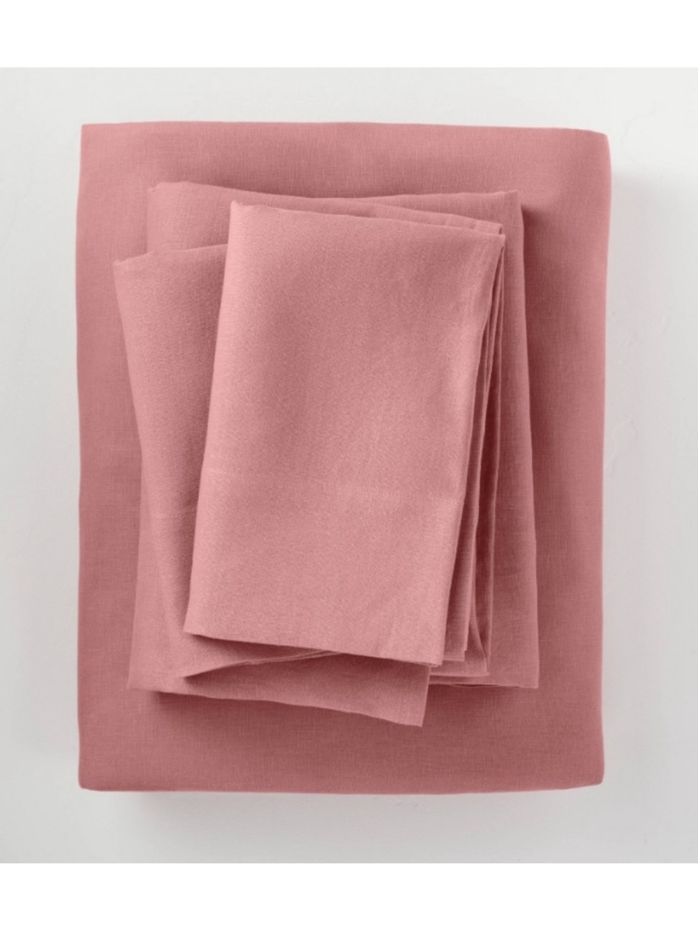 Casaluna CALIFORNIA KING 4pc Linen Sheet Set w/ Pillowcases Rose NEW w/ TAGS